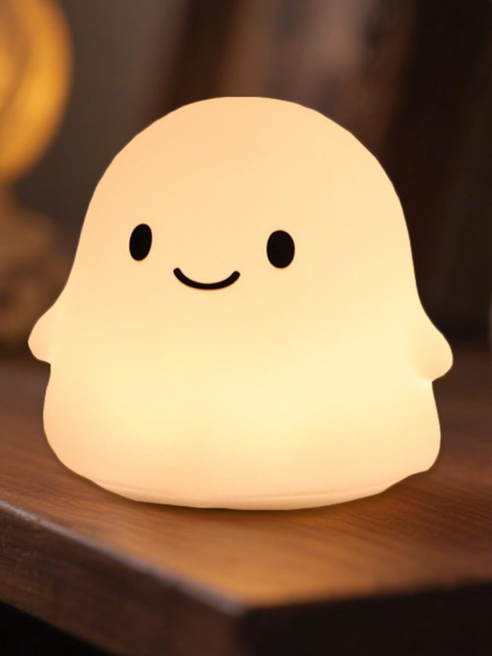 Halloween Ghost Night Light, 50-Hour Battery & Pat Control, Cute Squishy Lamp fo